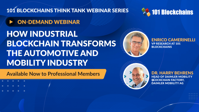 ON-DEMAND Webinar: How Industrial Blockchain Transforms the Automotive and Mobility Industry