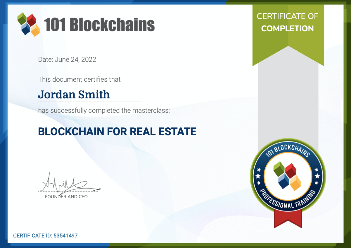 Blockchain For Real Estate Course